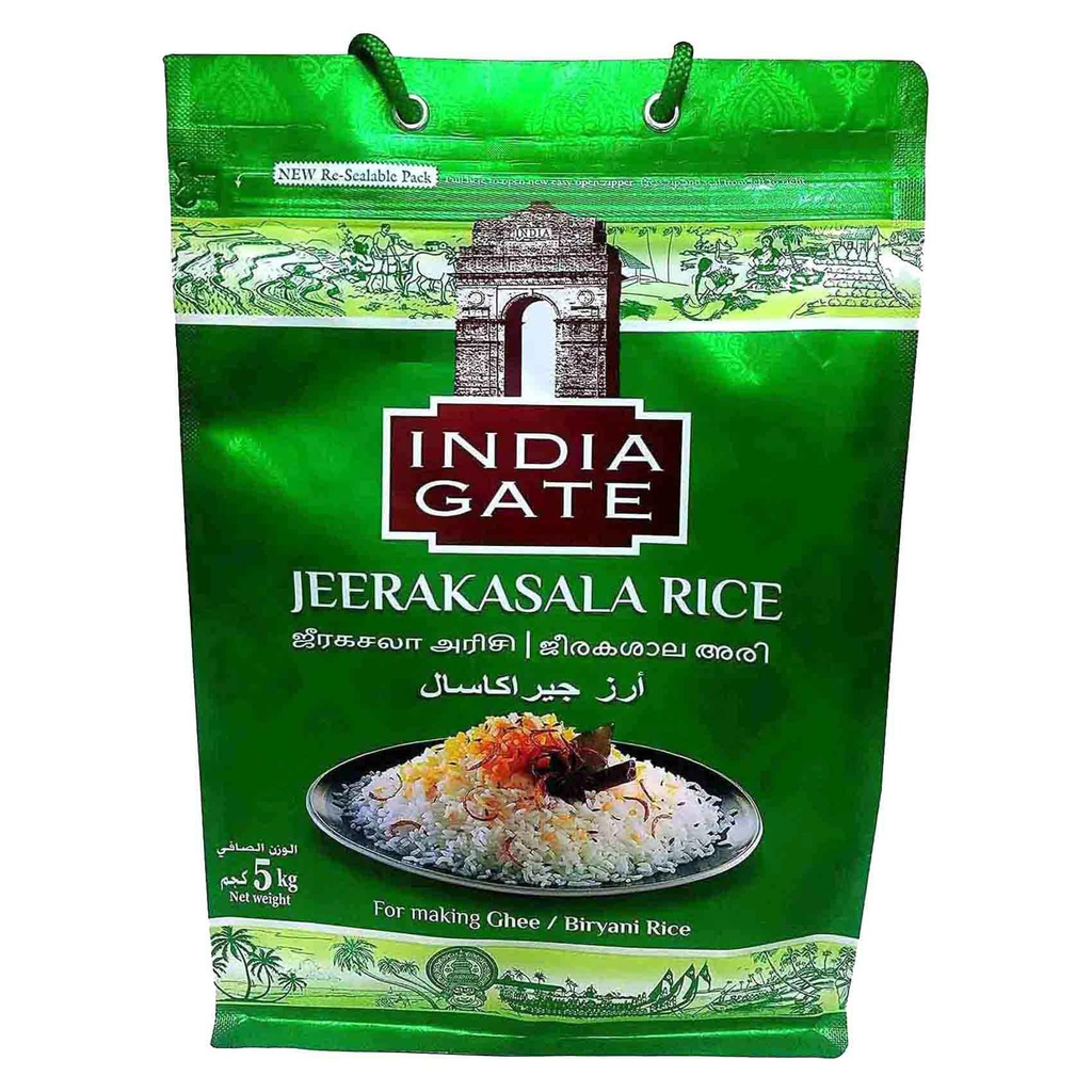 INDIA GATE JEERAKASHALA BASMATHI RICE 5 KG 